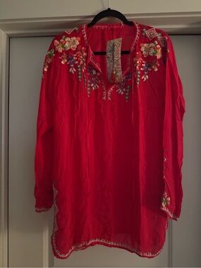 NWT Johnny Was Gemma Floral Embroidered Tunic